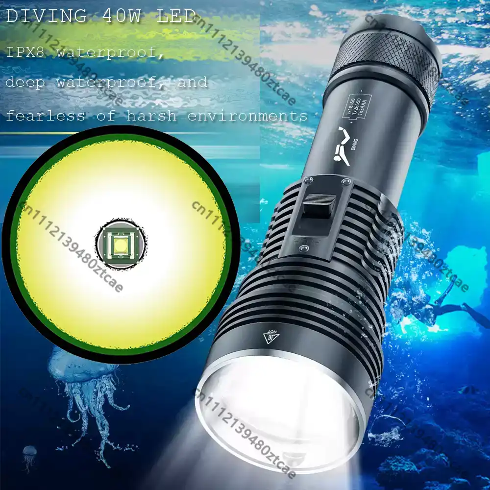 Yüksek Güçlü Beyaz Lazer Dalış - Underwater Flashlight incelemesi ve fiyatı
