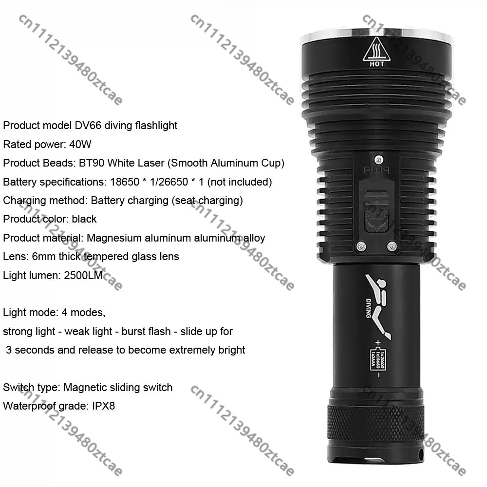 Yüksek Güçlü Beyaz Lazer Dalış - Underwater Flashlight incelemesi ve fiyatı