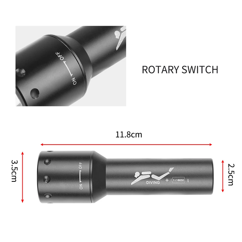 Yeni T6 LED Dalış Meşalesi Uzu - Underwater Flashlight incelemesi ve fiyatı